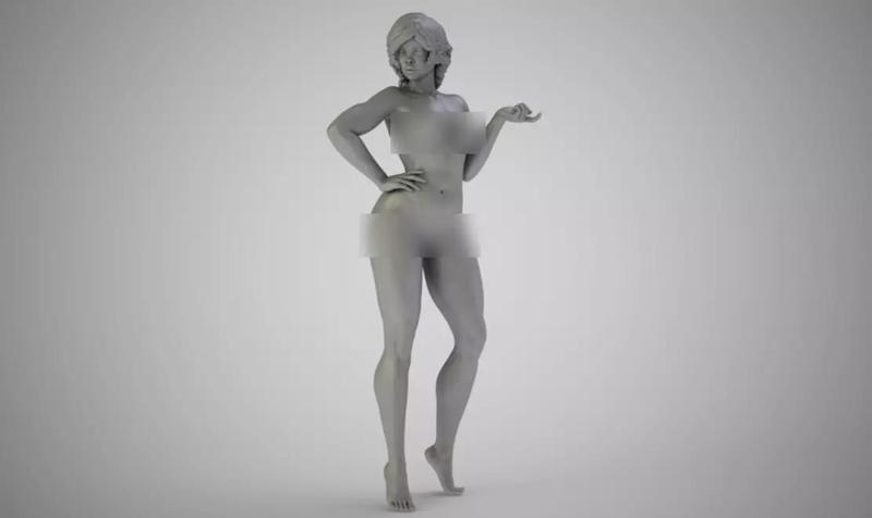 Glamorous woman in dress