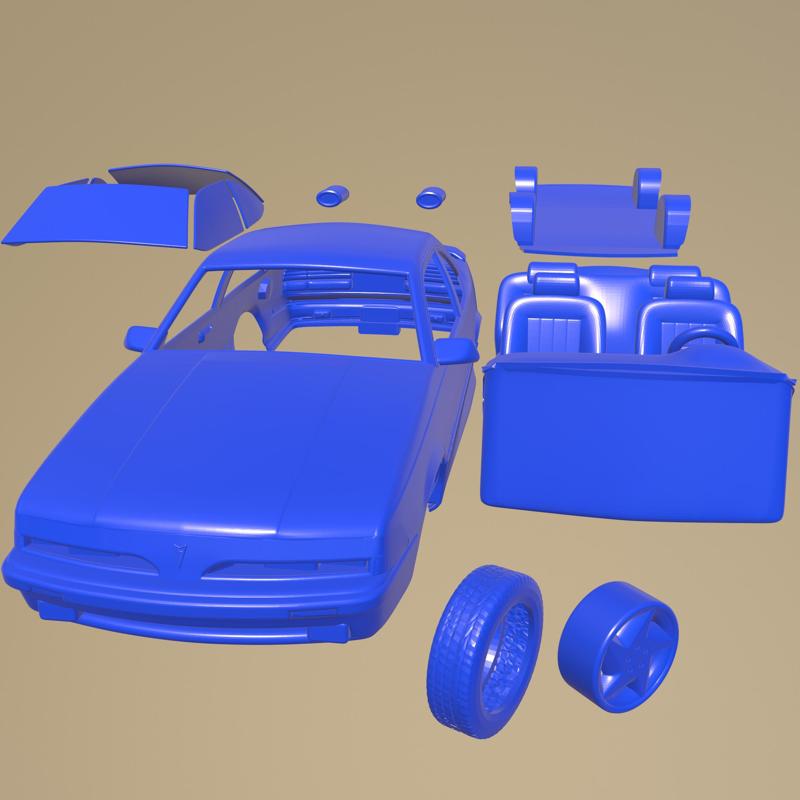 Pontiac Sunbird GT Coupe 1986 PRINTABLE CAR IN SEPARATE PARTS