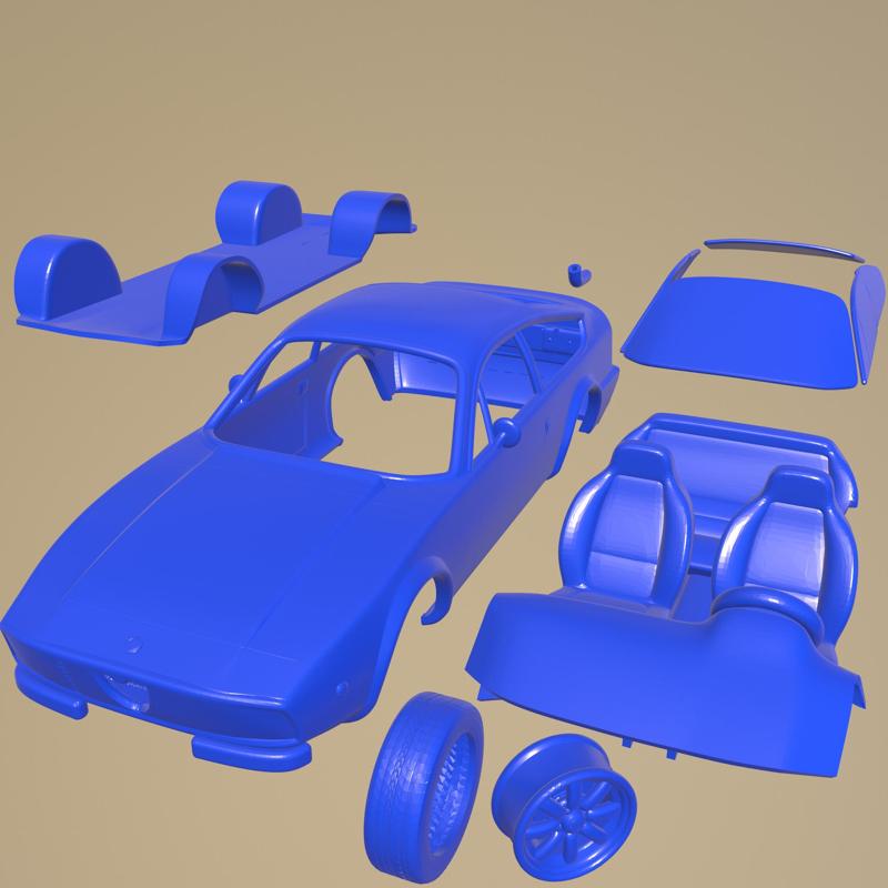 Alfa Romeo GT 1300 Junior Zagato Printable Car In Separate Parts