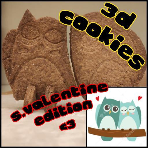 3D S. Valentine Owl Couple Cookie Cutter