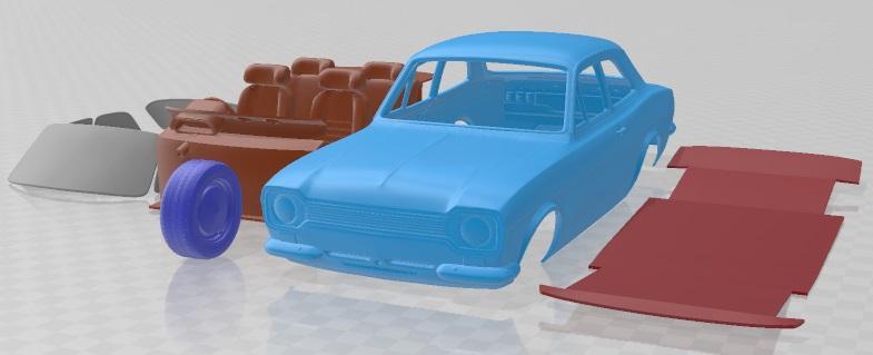 Ford Escort RS1600 1970 Printable Car