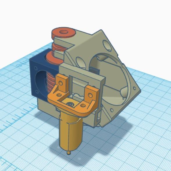 Lorei E3D BlTouch Bracket w/ Fan JST