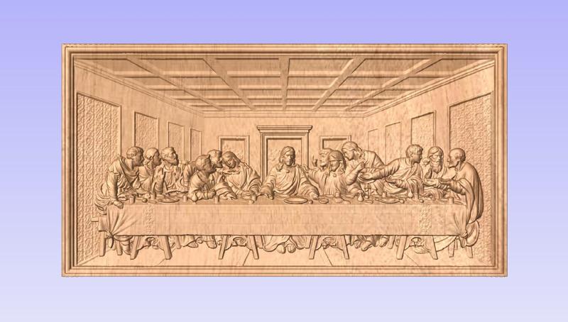 Last Supper STL cnc router wood religion