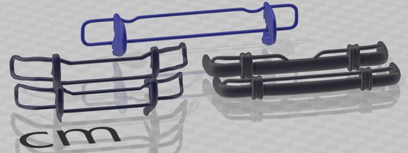 Bumpers with bullbars 1/64 scale Bumpers Bullbars 1/64 scale