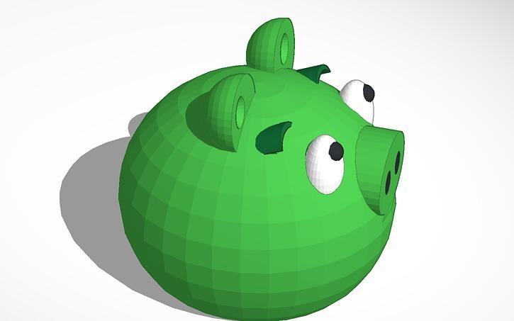 green piggy from angry birds