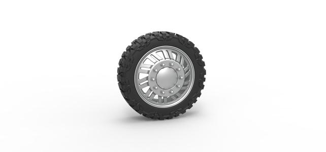 Diecast Front semi wheel for pickup Version 11 Scale 1:25