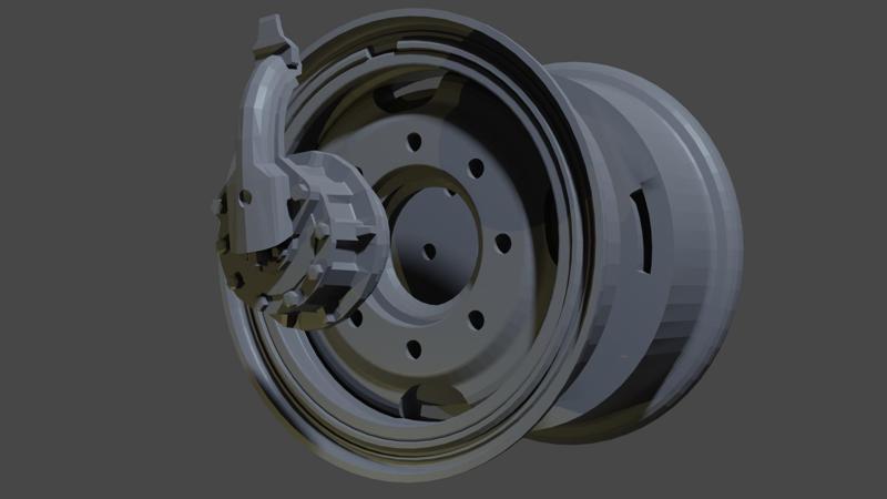 Wheel disk for Zil 131 on 12 hex rubber1.9