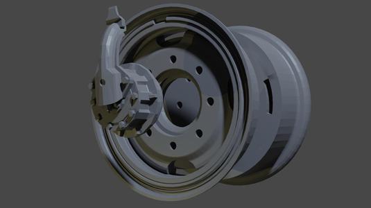 Wheel disk for Zil 131 on 12 hex rubber1.9