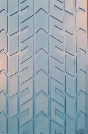 Tire tread impression