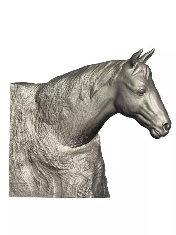 Horse Head Carved from Stone