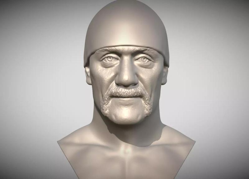 Hulk Hogan bust 3D printing ready stl obj formats