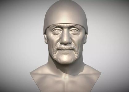 Hulk Hogan bust 3D printing ready stl obj formats