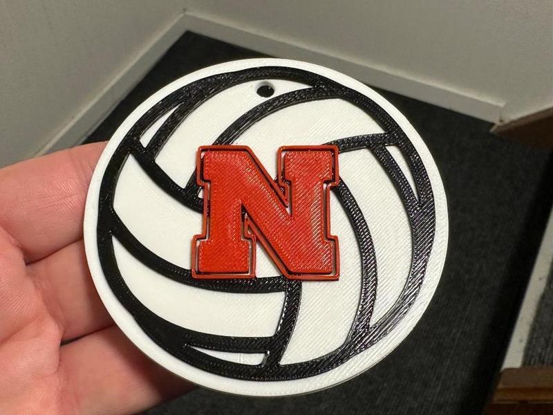 Nebraska Cornhuskers Volleyball Christmas Ornament