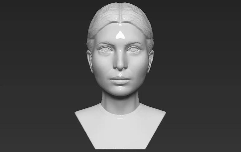 Ivanka Trump bust 3D printing ready stl obj formats