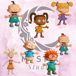 Rugrats Pack – 7 Collectible STL Figures (Tommy, Chuckie, Phil, Lil, Angelica, Susie & Cynthia)