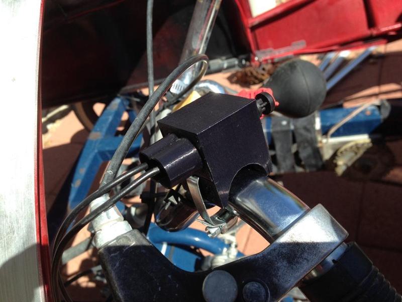 Bicycle handlebar switch box.