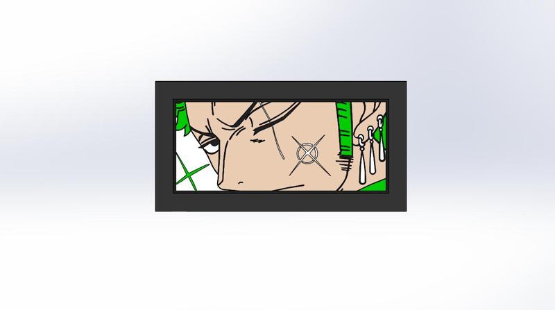 Zoro One Piece Anime Light Box Lamp