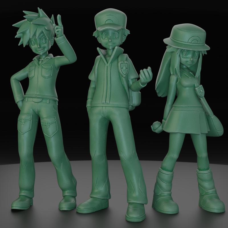 Pokemon Trainers Kanto Trio