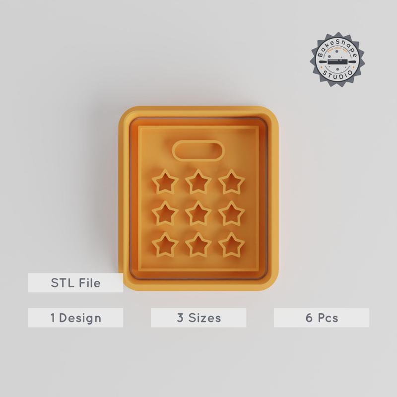 School Labels Cutter & Stamp, Cookie Fondant Decoration Set, 3 Sizes, Educational Sticker Design