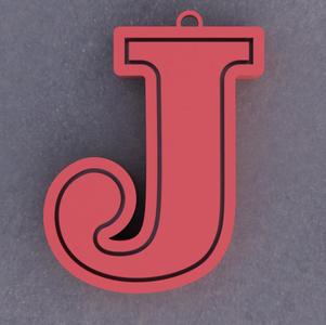 Keychain letter J. Letter J keychain.
