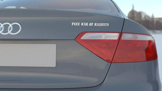 Car emblem Full car of bandits