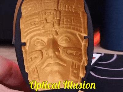3d-Optical Illusion Aztec mask