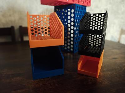 Stackable Box, Honeycomb and Solid in two sizes.