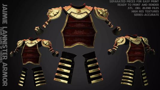Game of Thrones Jaimie Lannister Armor for Cosplay