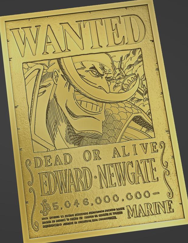 white beard/edward newgate wanted poster - one piece