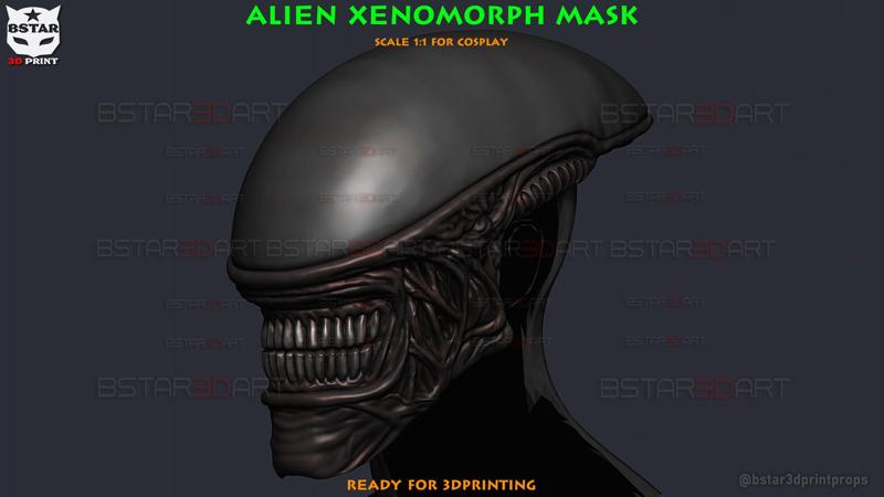 Alien Xenomorph Mask - Halloween Cosplay