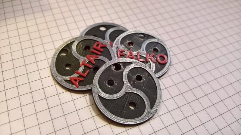 Customizable BDSM Emblem Collar Tag