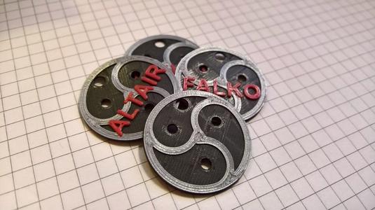 Customizable BDSM Emblem Collar Tag