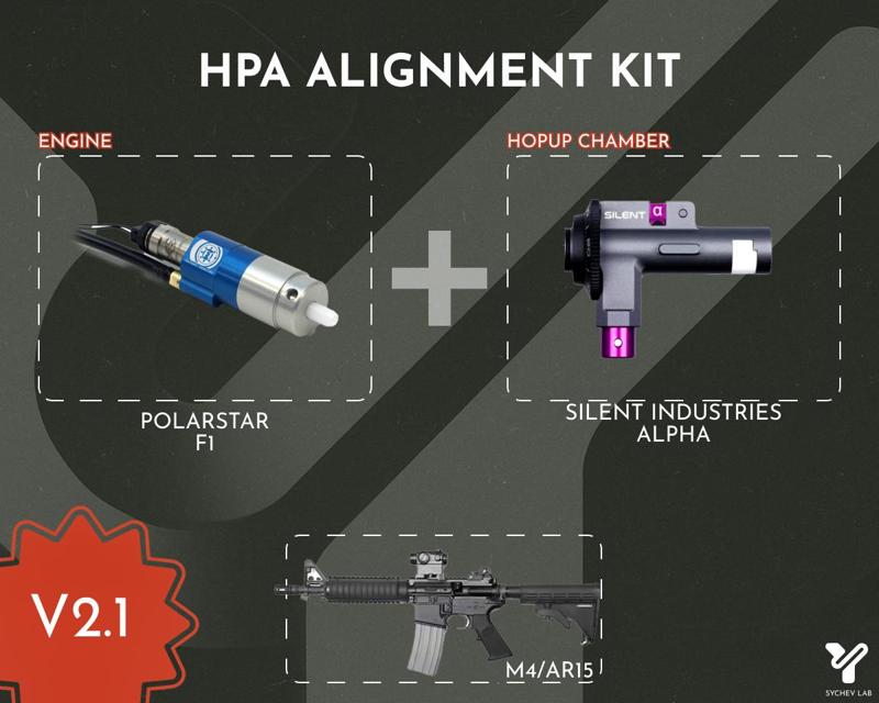 Alignment Clip v2.1 Hop-Up for M4 AEG HPA Alpha Silent Industires - Compatible with PolarStar F1 and Gearbox V2 ICS