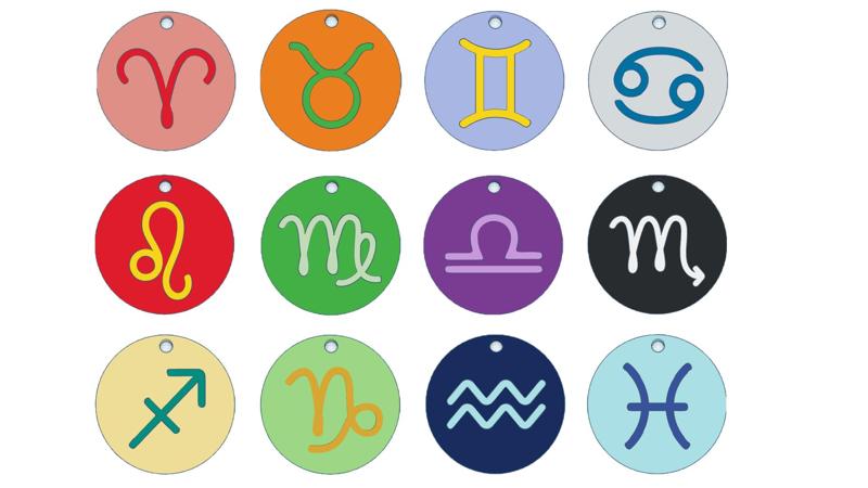 Zodiac Signs Key Rings