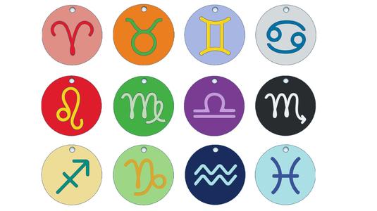 Zodiac Signs Key Rings