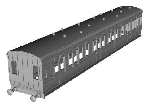 GCR Mainline brake composite coach 1/76 scale