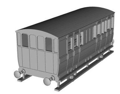 RVR/KESR coach number 9, ex GER (late) 1/100 scale