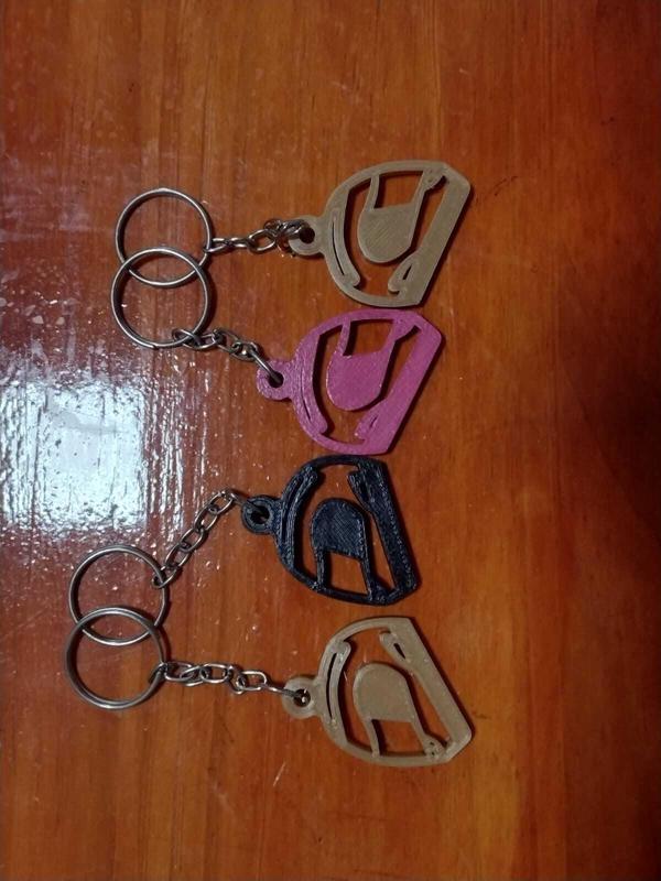 motorcycle helmet key ring