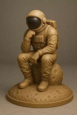 Rocket Thinker 3D Statue