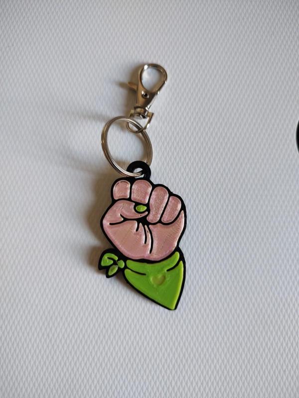 Feminist green scarf