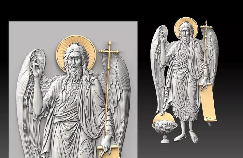 Saint John the Baptist Angel  Orthodox CNC  3D Printing