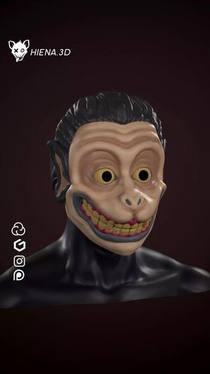 Saru mask yokai tattoo