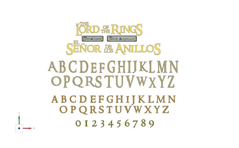 Letters and Numbers THE LORD OF THE RINGS Logo
