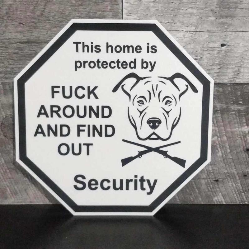 COMMERCIAL Fuck Around and Find Out Security Signs