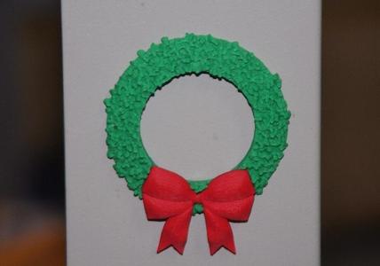 Christmas Wreath Refrigerator Magnet