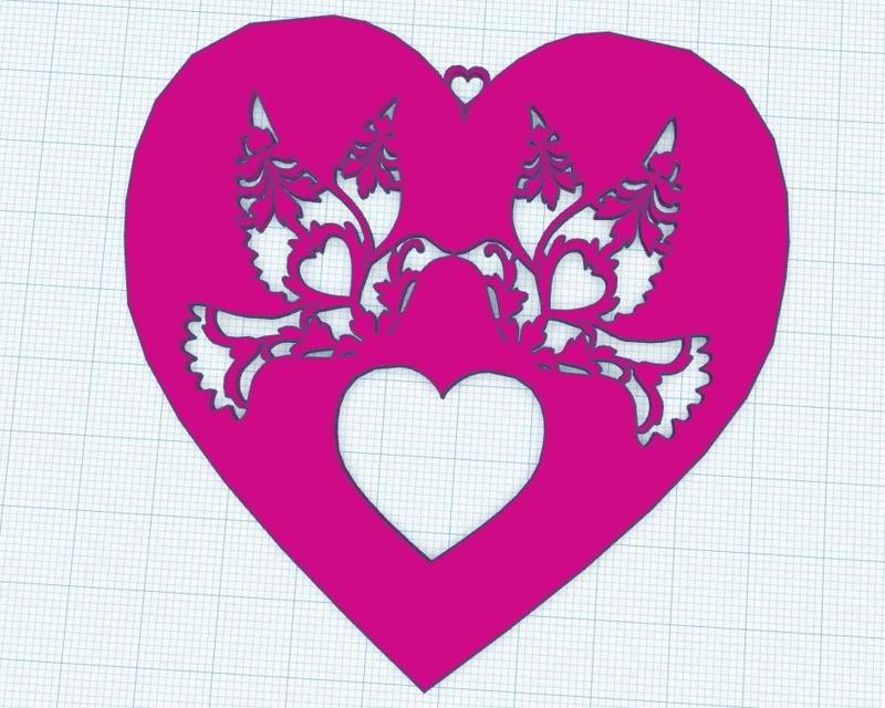 love birds pendent/keychain