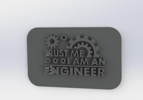 Engineer plaque - Raised