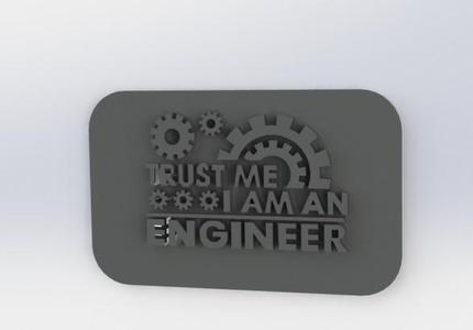Engineer plaque - Raised