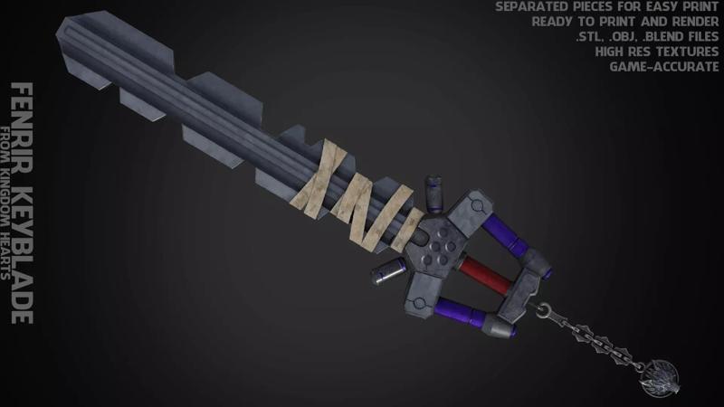 Kingdom Hearts Fenrir Keyblade for Cosplay