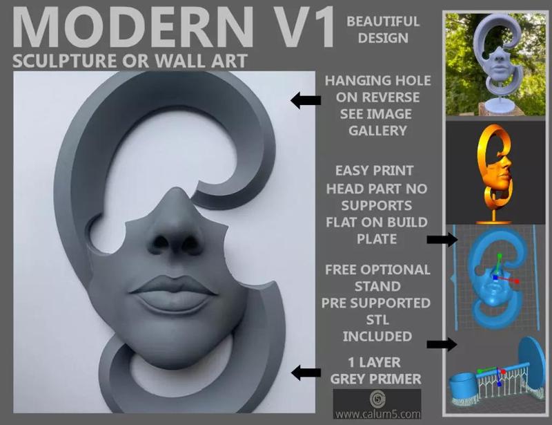 MODERN V1 - WALL ART OR SCULPTURE